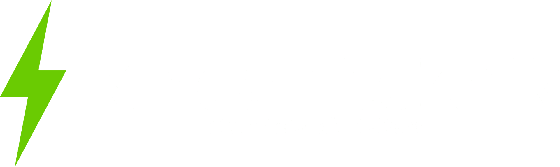 Kinda elteknik logotyp vit och grön