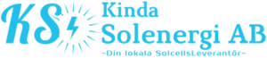 Kinda solenergi logotyp blå