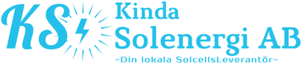 Kinda solenergi logotyp blå